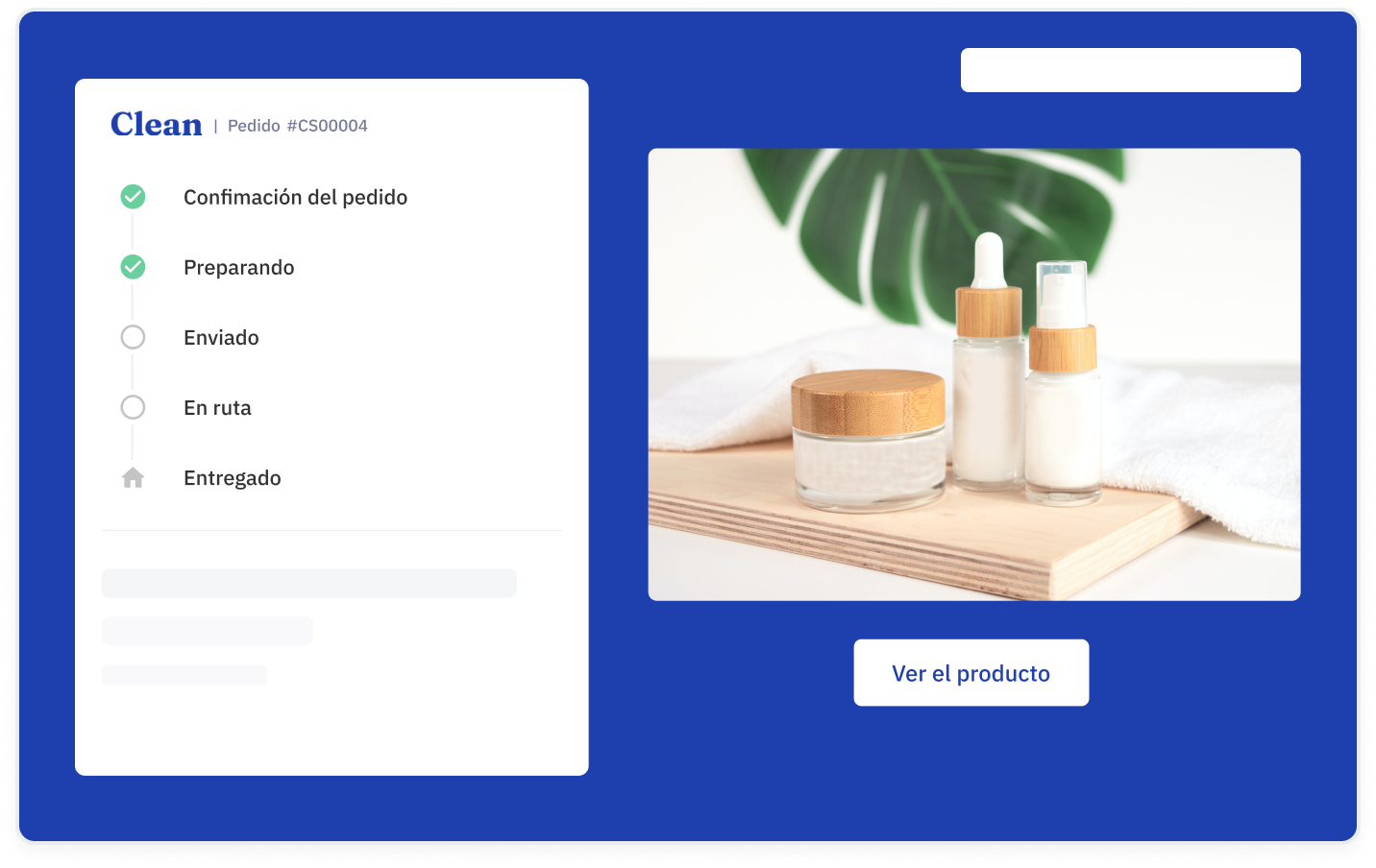 Ejemplo de página de seguimiento Crowdsender